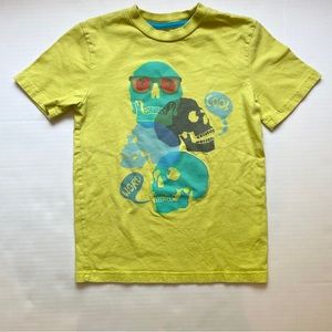 Circo Halloween Skull Green Yellow Tee Sz 6/7